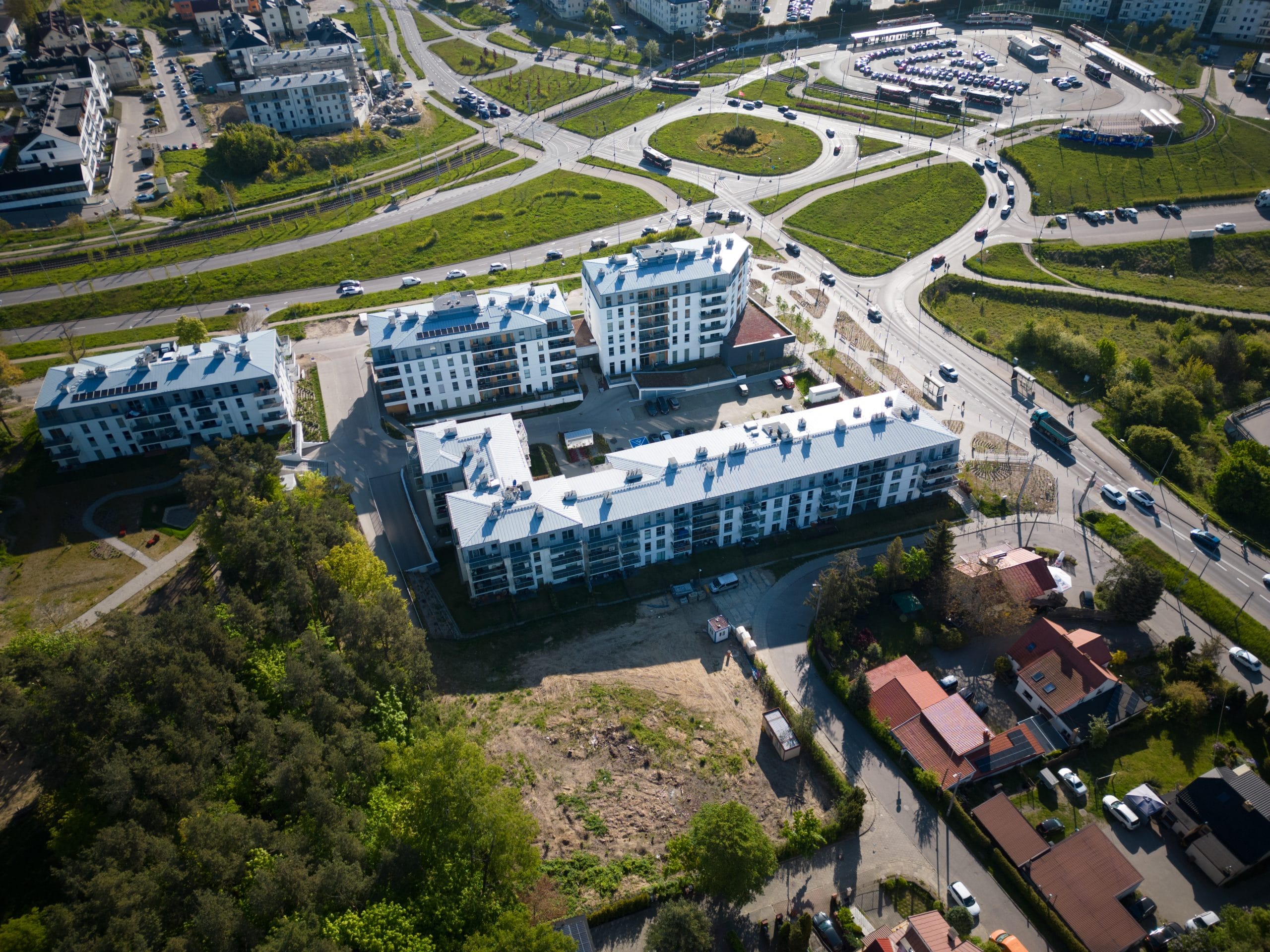 Widok na inwestycje po badaniach archeologicznych.