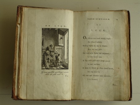 Archeologia literatury dziecięcej: osiemnastowieczna antologia wierszy z morałem, opisująca grę w kooten jako element codzienności dawnych Niderlandów.